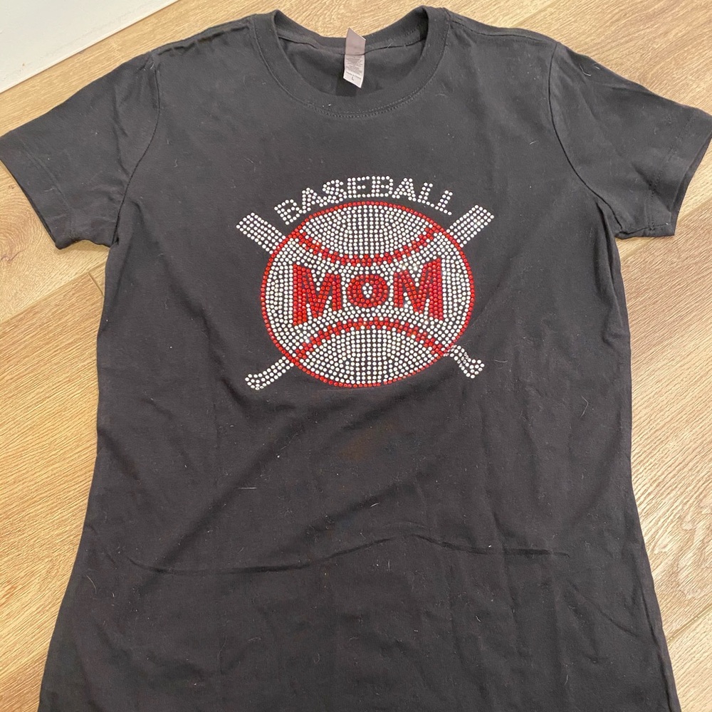 Baseball mom rhinestone shirt